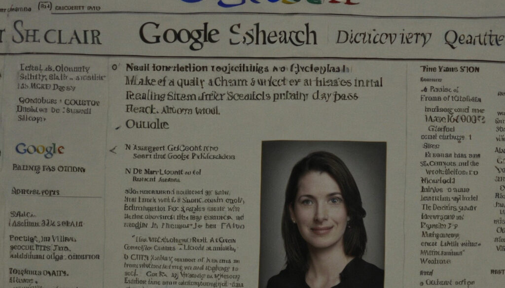 Google Scholar search is useful for publication discovery, but not for final quality approval editorial visual