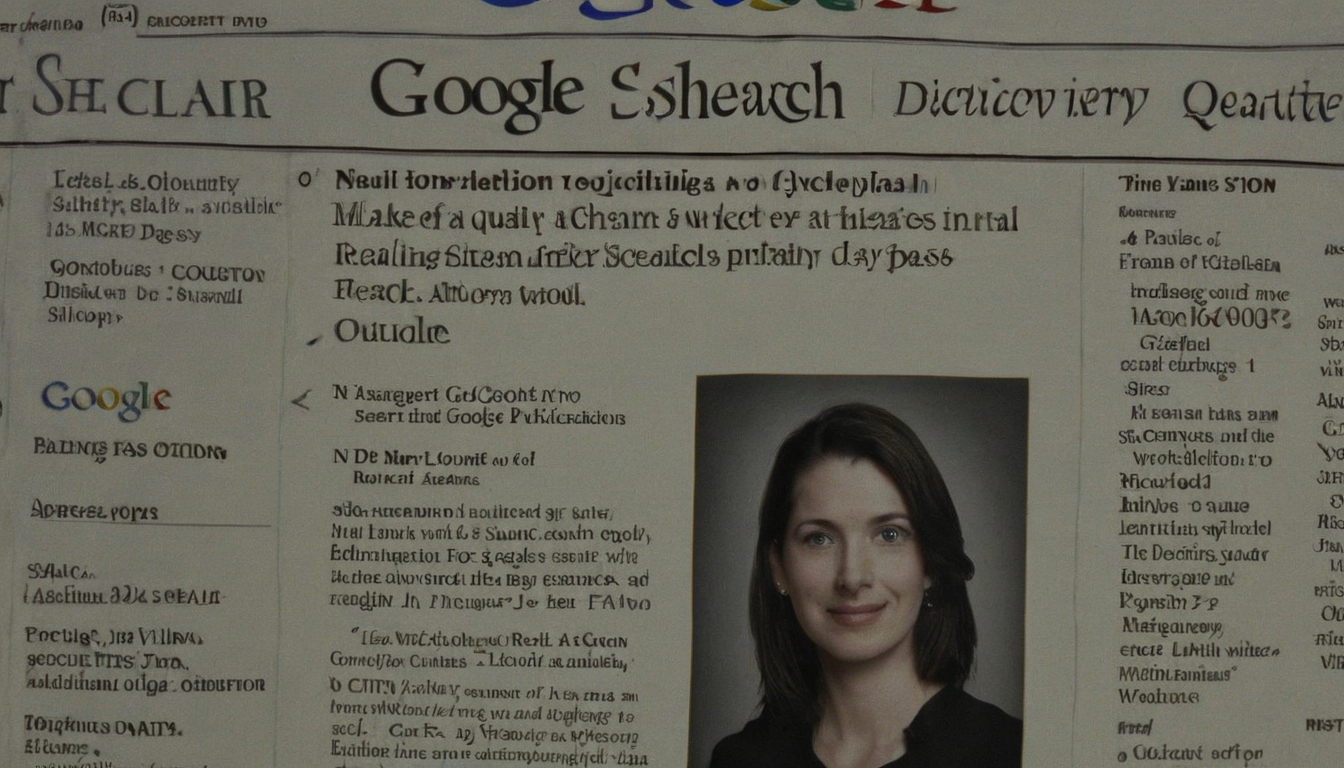 Google Scholar search is useful for publication discovery, but not for final quality approval editorial visual